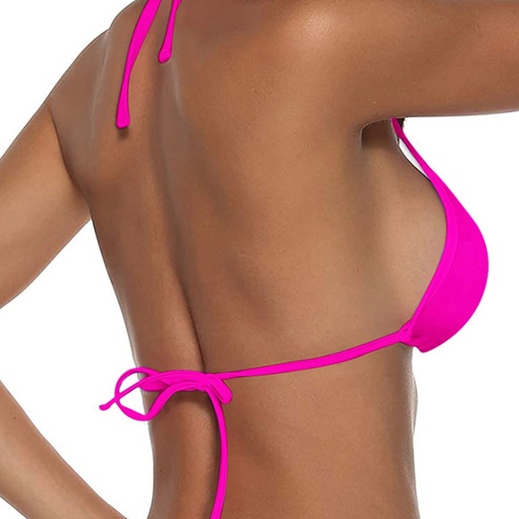 NWT. NBW. Small Bright Pink Scrunch Booty Bikini. - Picture 5 of 6